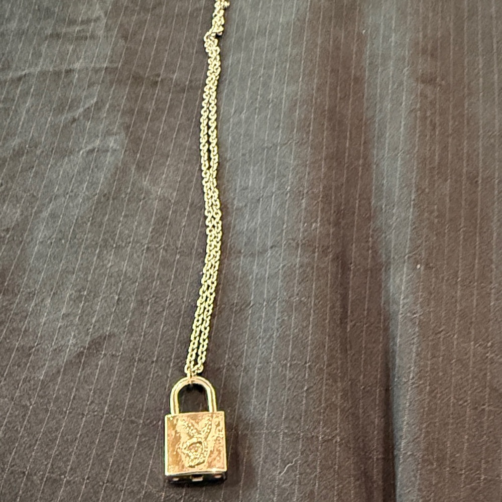 PLAYBOY Gold Padlock Pendant Necklace